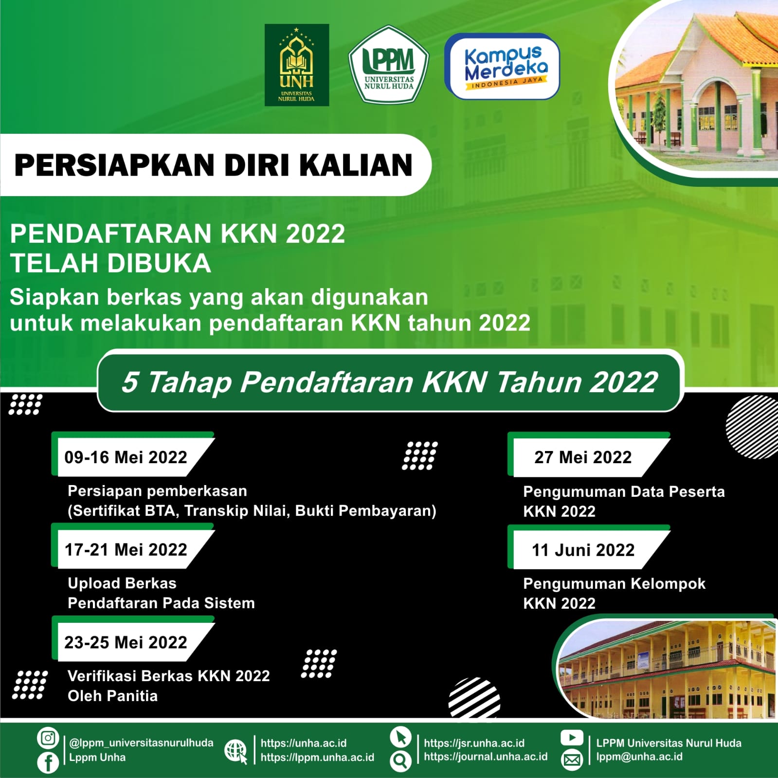 Informasi Pendaftaran KKN Tahun 2022 LPPM Universitas Nurul Huda