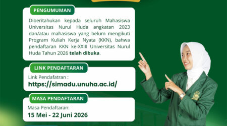 Pendaftaran KKN Universitas Nurul Huda Tahun 2026 Resmi Dibuka
