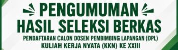 Hasil Seleksi Berkas Calon Dosen Pembimbing Lapangan (DPL) KKN Ke-XXIII Universitas Nurul Huda Tahun 2026 Resmi Diumumkan