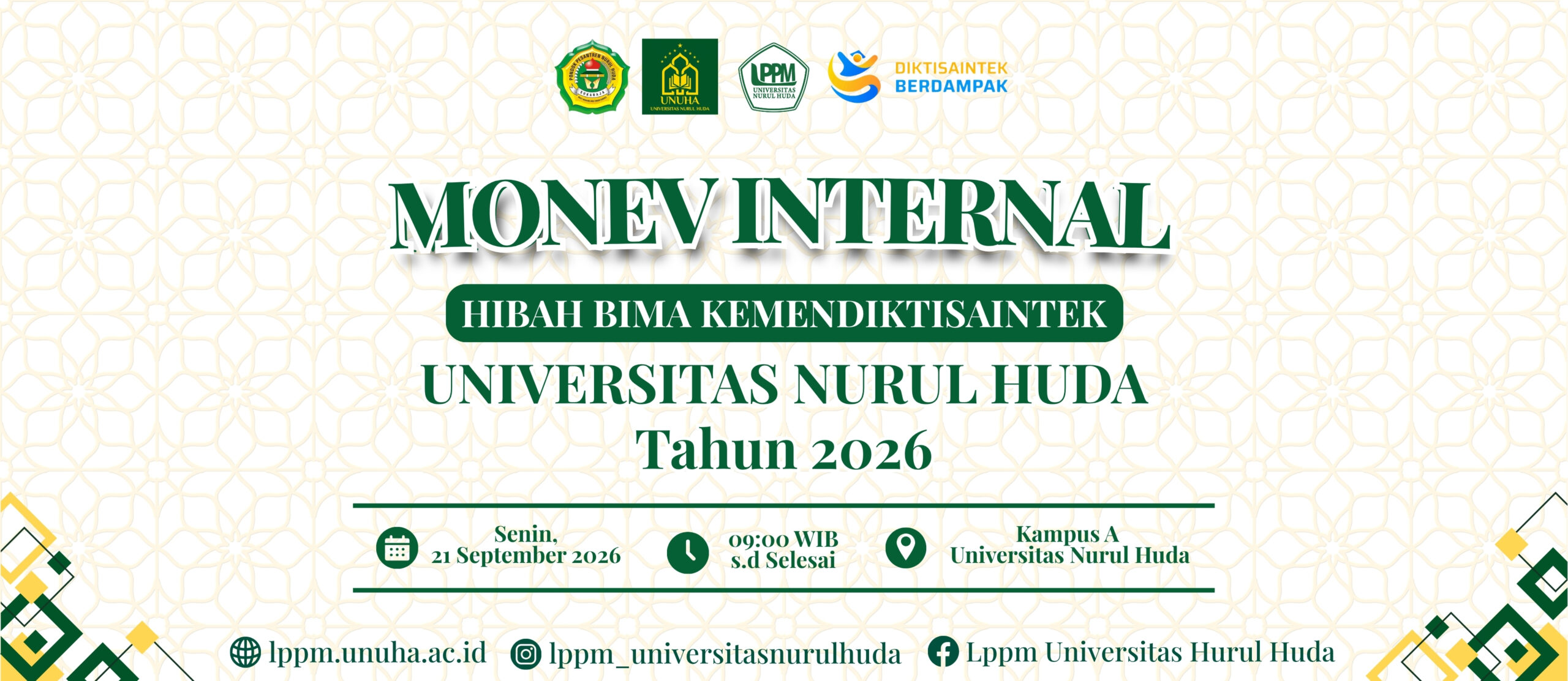 Universitas Nurul Huda Laksanakan Monev Internal Hibah BIMA Tahun 2026