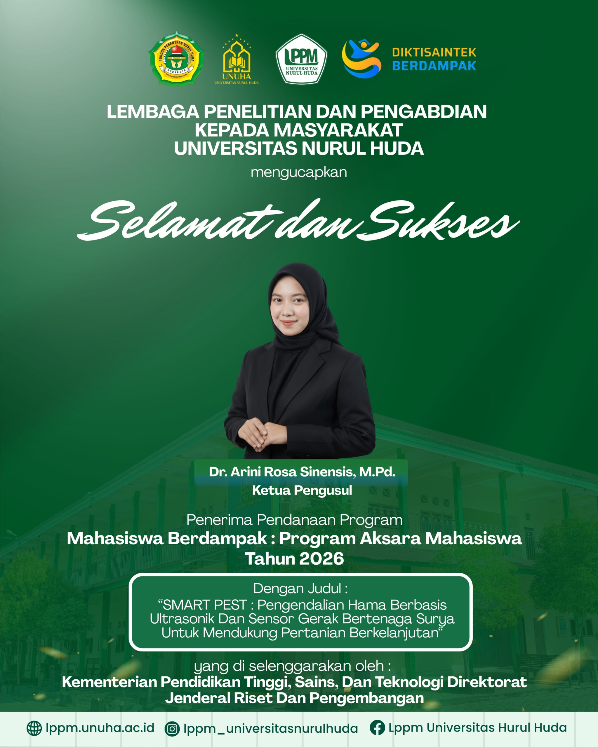 Universitas Nurul Huda Raih Pendanaan Program Mahasiswa Berdampak: Program Aksara Mahasiswa Tahun 2026